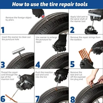 WYNNsky Tire Repair Kit for All Vehicles 60 Pcs Heavy Duty