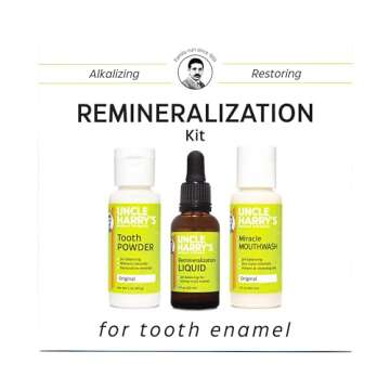 Uncle Harry's Natural Remineralization Kit for Tooth Enamel & Mineral - 3 Products Strengthen Weak E...