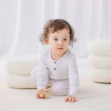 Bafeicao Baby Boy Girl 3 Pack Solid Romper Ribbed Long Sleeve Bodysuit Jumpsuit Infant Knitted Outfits Clothes, White+Grey+Black, 6-12M