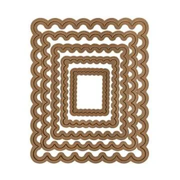 Spellbinders Classic Scalloped Rectangles Die Set for Crafters