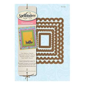 Spellbinders Classic Scalloped Rectangles Die Set for Crafters