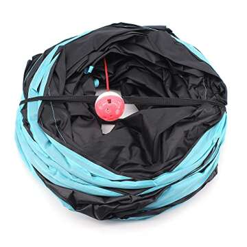 Bemodst Cat Tunnel for Indoor Cats, 2 Way/3 Way/4 Way/5 Way Cat Tubes and Tunnels Collapsible S-Shape Small Animal Tubes Kitty Tunnels Interactive Maze Cat Toy for Kitten Rabbit Ferret - 5 Way