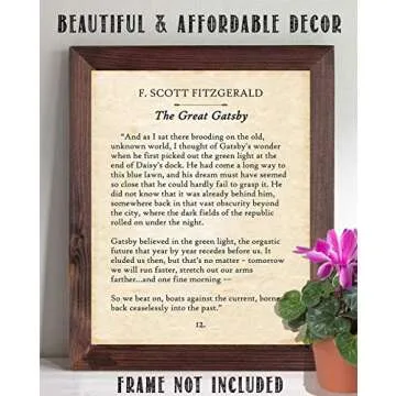 F. Scott Fitzgerald - The Great Gatsby - 11x14 Unframed Typography Book Page Print - Great Gift for Twentieth-Century Literature Fans Under $15?