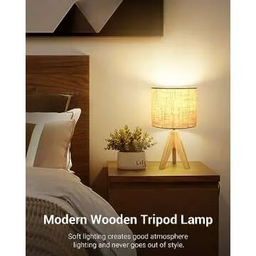 Dewenwils Boho Small Table Lamp - Elegant & Compact
