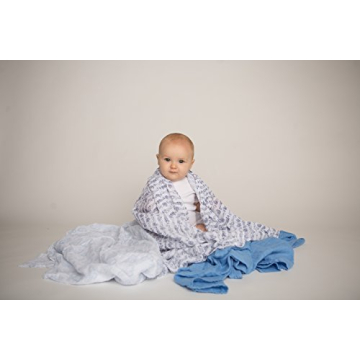 Hudson Baby Unisex Cotton Muslin Swaddle Blankets - 3-Pack