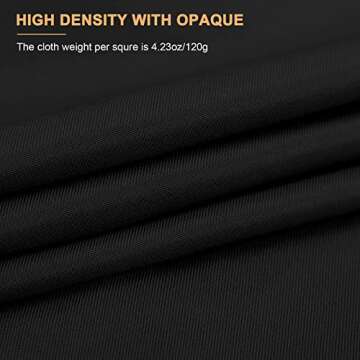 Aimosen 10 x 7 FT Black Backdrop Background for Photography, High Density Polyester Fabric Pure Black Photo Backdrop Curtain Screen Collapsible Seamless for Photoshoot Portraits Party Video Studio