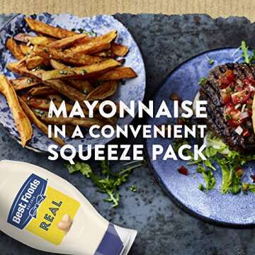 Best Foods Real Mayonnaise For a Rich Creamy Condiment for Sandwiches and Simple Meals Real Mayo Squeeze Bottle Gluten Free, Made With 100% Cage-Free Eggs 20 oz 3 Ct