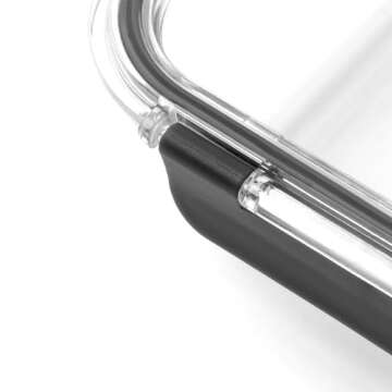 Zyliss E981064 640ml Glass Container, Shatterproof Glass, Airtight Food Storage Box with Sealable Lid, Microwave Safe, BPA Free, Freezer Safe, Fridge Storage, Food Container, 18cm x 14cm x 6cm