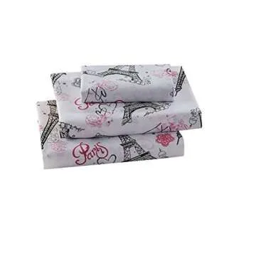 Paris Eiffel Tower 7 Piece Comforter Set - Queen Size