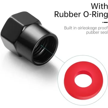 Subaru Tire Valve Stem Caps Set - 4 Metal Caps