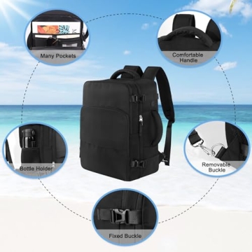 Hanples Versatile 16-Inch Laptop Backpack for Travel and School