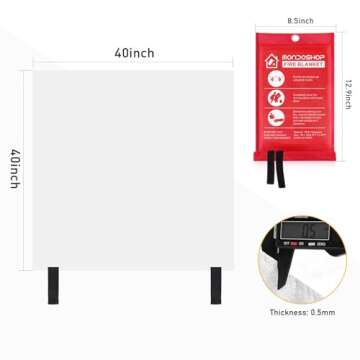 Mondoshop Emergency Fire Blanket - Home & Outdoor Safety