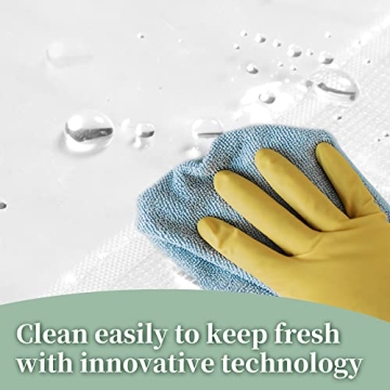 Clear PEVA Shower Curtain Liner with Magnets Rustproof Grommets