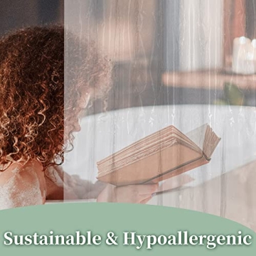 Clear PEVA Shower Curtain Liner with Magnets Rustproof Grommets