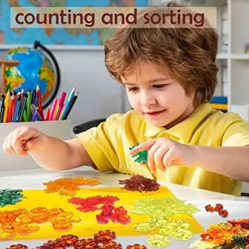 HADDIY Fall Vase Filler,165 Pcs Acrylic Pumpkin Leaves Acorn Gems Sensory Bin Fillers for Thanksgiving Centerpieces Table Decorations,Table Scatters,Preschool Counting and Thanksgiving Craft