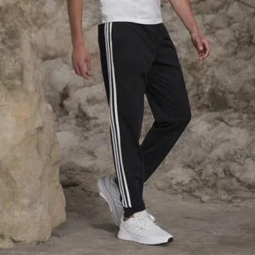 adidas Mens Essentials Warm-up Pants Black/White XS