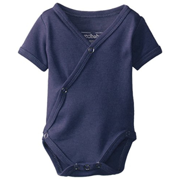 L'ovedbaby Unisex-Baby Newborn Organic Short-Sleeve Kimono Bodysuit in Navy