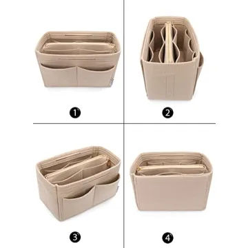 LEXSION Felt Purse Bag Organizer Insert with Zipper