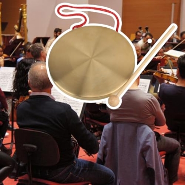 Yibuy Brass Opera Gong with Play Hammer for Events & Training
