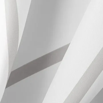 mDesign Fabric Geometric Shower Curtain - Chic Waterproof Linen