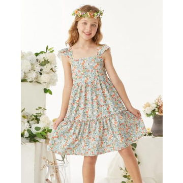 GRACE KARIN Girls Floral Spring Dress for Stylish Kids