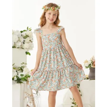 GRACE KARIN Girls Floral Spring Dress for Stylish Kids