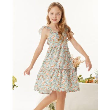 GRACE KARIN Girls Floral Spring Dress for Stylish Kids