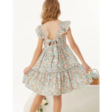 GRACE KARIN Girls Floral Spring Dress for Stylish Kids