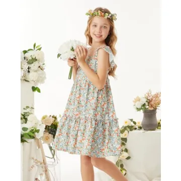 GRACE KARIN Girls Floral Spring Dress for Stylish Kids