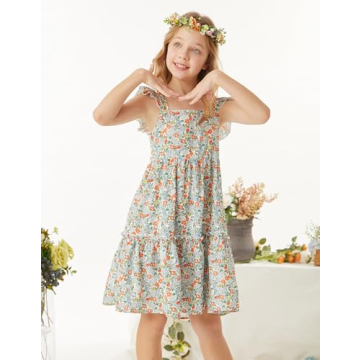 GRACE KARIN Girls Floral Spring Dress for Stylish Kids