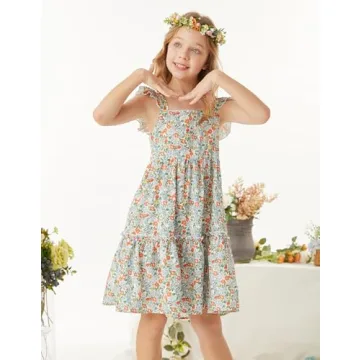 GRACE KARIN Girls Floral Spring Dress for Stylish Kids