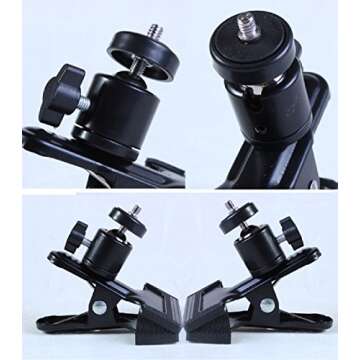 SLOW DOLPHIN Tripod Camera Clip Clamp Flash Reflector Holder Mount