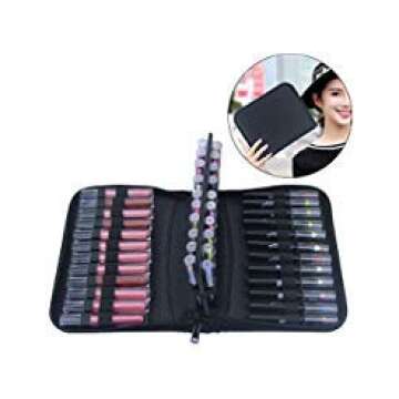 MONSTINA Make Up Bag for Women With Mirror Beauty Makeup Brush Bags Travel Kit Organizer Cosmetic Ba...