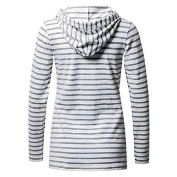 GINKANA Women's Nursing Hoodie Sweatshirt Long Sleeves Breastfeeding Maternity Tops Casual Clothes