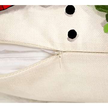 Red Christmas Pillow Covers 18x18 Set of 4 Farmhouse Christmas Decorations Snowman Wreath Santa Claus Tree Merry Christmas Holly Jolly Winter Holiday Decor Throw Cushion Case for Home Couch S22C17