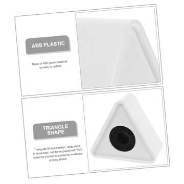 HAPINARY Portable Triangular Abs Microphone Logo Flag for Interview Stations Mic Logo Flag Station W...