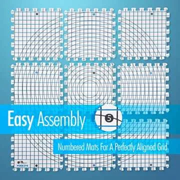 Blocking Mats for Wet and Steam Blocking with Grids and Radial Circles for Curved Projects - 1 cm Th...