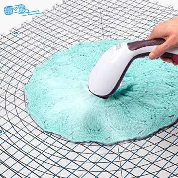 Blocking Mats for Wet and Steam Blocking with Grids and Radial Circles for Curved Projects - 1 cm Thickness - Set of 9 Marked with Numbers Includes 50 t pins and Storage Bag