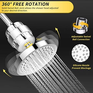 FEELSO Filter Shower Head with 15 Stage Water Filtration