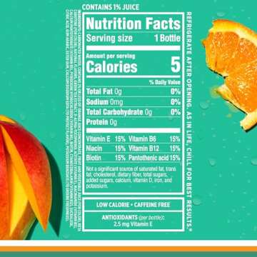 Sparkling Ice, Orange Mango Sparkling Water, Zero Sugar Flavored Water, with Vitamins and Antioxidants, Low Calorie Beverage, 17 fl oz Bottles (Pack of 12)