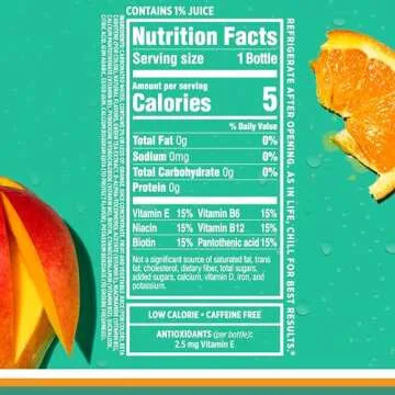 Sparkling Ice, Orange Mango Sparkling Water, Zero Sugar Flavored Water, with Vitamins and Antioxidants, Low Calorie Beverage, 17 fl oz Bottles (Pack of 12)