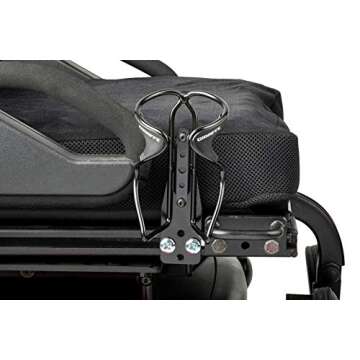 Giraffe Bottle Aluminum Bottle Holder with Rail Mount Bracket (Universal for Quantum, Permobil, and Similar)