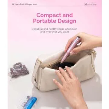 MelodySusie Cordless Electric Nail Drill 25000RPM Portable Kit