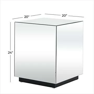 Deco 79 Wood Mirrored Accent Table - Elegant Home Décor