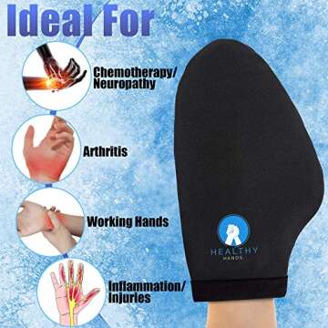 Healthy Hands Hand Wrap – Cold Therapy Gloves for Chemo, Neuropathy, Arthritis, Injuries and Worki...
