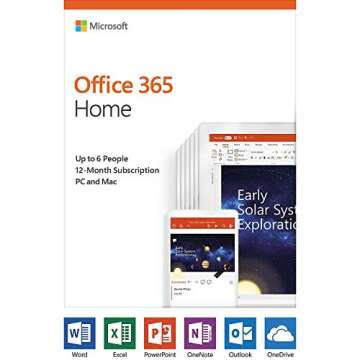 Microsoft Office 365 Home 12 Month Subscription up to 6 People PC and Mac Key Card