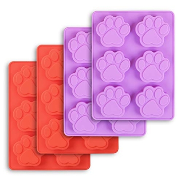 Cozihom Puppy Dog Paw Silicone Molds - Food Grade, Perfect for Treats
