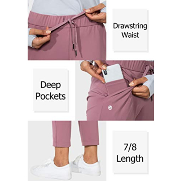 G Gradual Women's 7/8 Stretch Sweatpants with Pockets