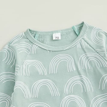 Bingqiling Rainbow Print Toddler Outfit for 0-6 Months