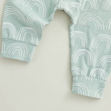 Bingqiling Rainbow Print Toddler Outfit for 0-6 Months